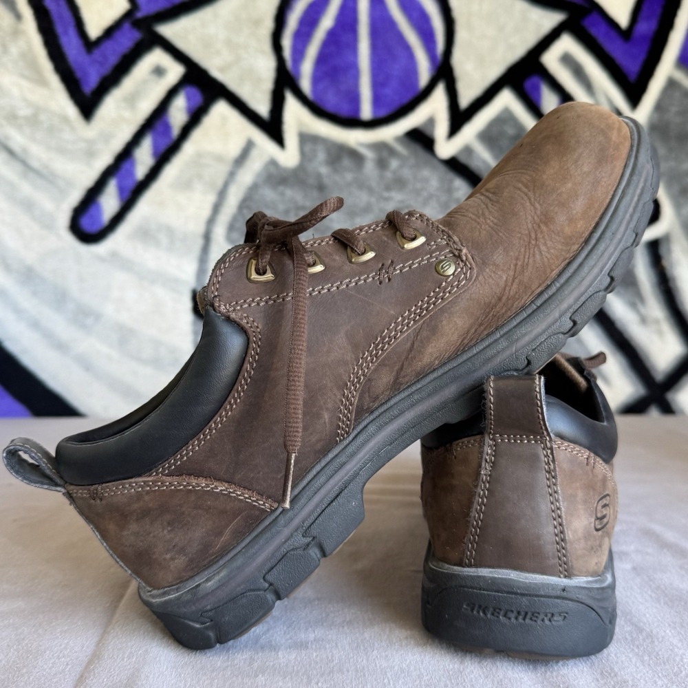 Size 11 - Mens SKECHERS Segment Rilar Leather Oxford SHOES-64260 Relaxed Fit - Picture 10 of 10